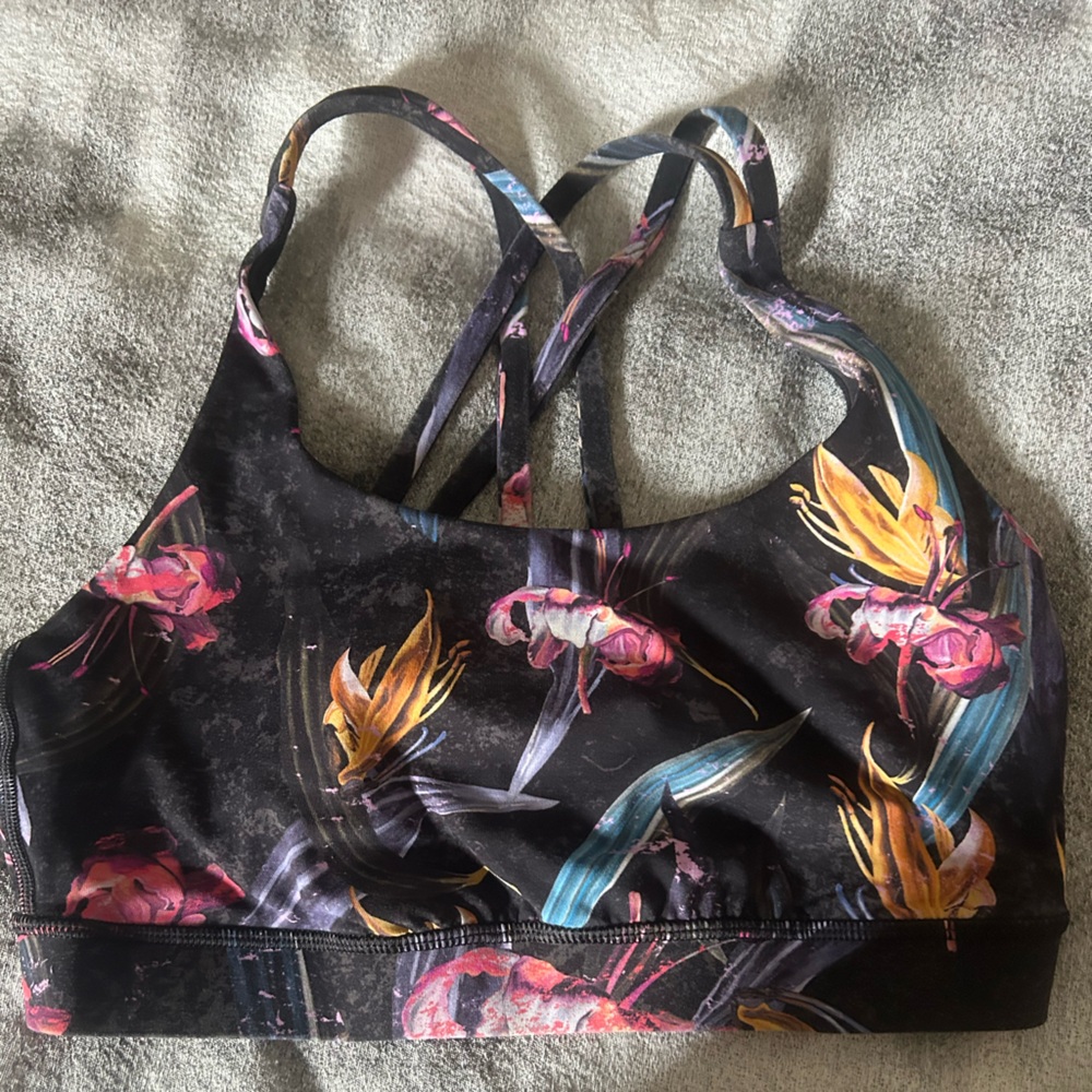 lululemon athletica Floral Sports Bra - size 8